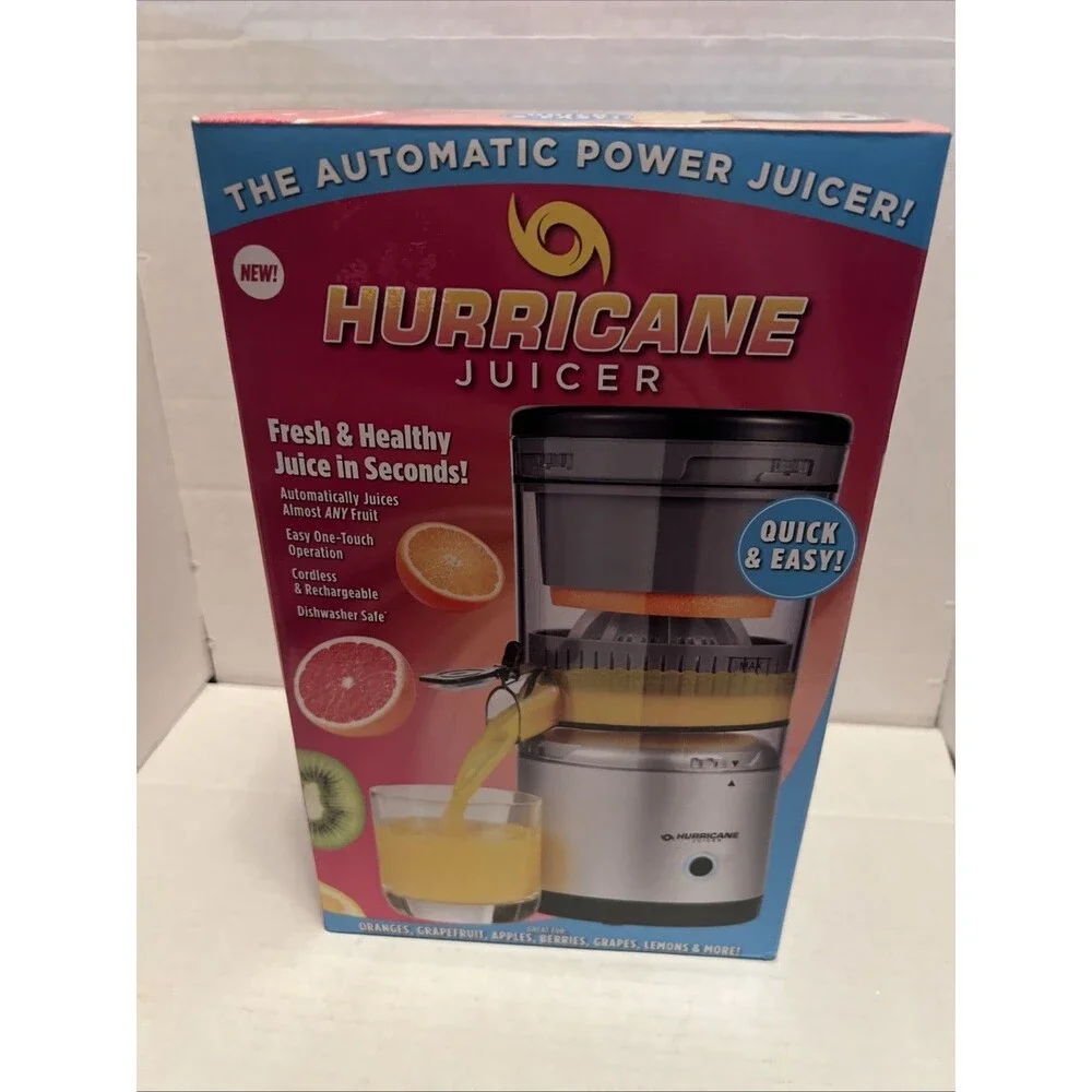 Hurricane Juicer - AS SEEN ON TV Powerful Compact Cordless - One-Touch Operation